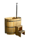 Овальные японские бани Фурако со встроенной дровяной печью на 2 человек (высота 1200 мм, диаметр 1200х1600 мм, толщина стенки 40 мм) - продажа