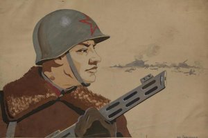 Плакат Победы. 80 лет Иркутской мастерской Окон ТАСС