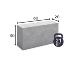 Армированный газобетонный блок ARMO Block D600 размер 60 х 30 х 20 см - производство (изготовление), продажа, доставка