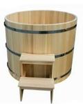 Купель кедровая круглая Дачная (высота 1200 мм, диаметр 2000 мм, толщина стенки 40 мм) - продажа