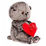 Мягкая игрушка BudiBasa Кот Басик BABY с сердечком (20см) (в подарочной коробке) BB-006 (ООО МПП) - продажа опт