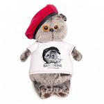 Мягкая игрушка BudiBasa Кот Басик в футболке с принтом Плюшевая революция (25см) (в подарочной коробке) Ks25-074 (ООО МПП) - продажа опт