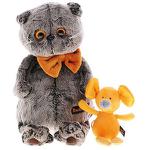 Мягкая игрушка BudiBasa Кот Басик с мышкой Миленой (30см) (в подарочной коробке) Ks30-052 (ООО МПП) - продажа опт