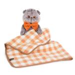 Мягкая игрушка BudiBasa Кот Басик с пледом (25см) (в подарочной коробке) Ks25-034 (ООО МПП) - продажа опт