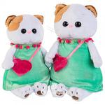 Мягкая игрушка BudiBasa Кошечка Ли-Ли в мятном с розовой сумочкой (27см) (в подарочной коробке) LK27-005 (ООО МПП) - продажа опт