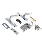 103/50 CP (хром) Замок врезной с ручкой СТАНДАРТ (20) - продажа розница