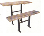 Стол+лавка ритуальные, верх дерево, ножки металл, порошковая покраска - производство (изготовление), продажа, установка