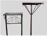 Комплект: металлические стол+лавка, порошковая покраска - производство (изготовление), продажа, установка